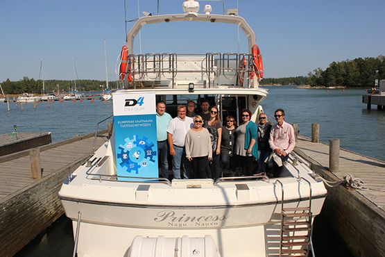 Defour's team in workshop.