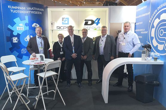 Defour and RCP Software in their joint stand at the Alihankinta Subcontracting Fair.